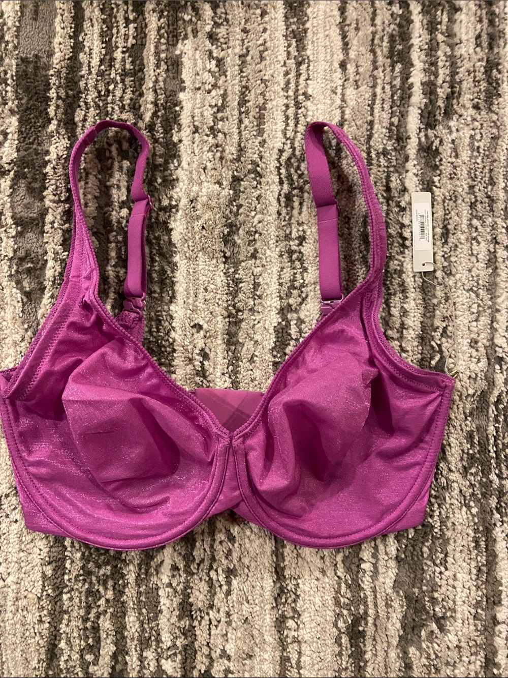 NWT Reveal Shimmer Unlined Underwire Orchid Bra Size 34G bare necessities